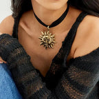 Collar Colgante Sol Vintage