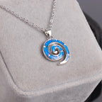 Collar y colgante espiral para mujer