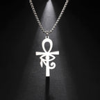 Collar Colgante Estilo Egipcio Cruz Ankh plata