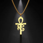 Collar Colgante Estilo Egipcio Cruz Ankh oro