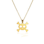 Collar Colgante Cabeza de Calavera oro