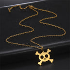 Collar Colgante Cabeza de Calavera oro