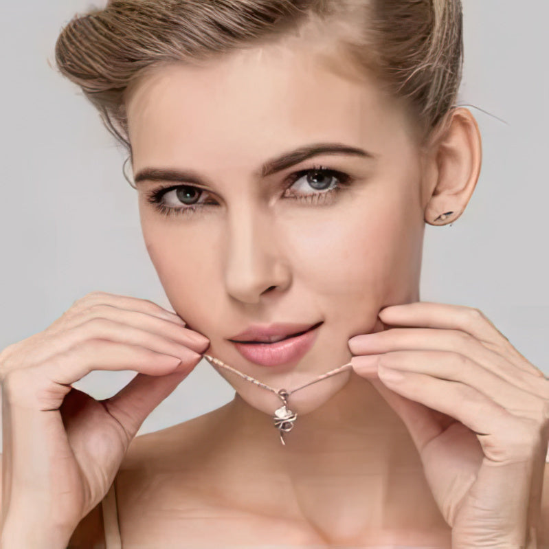 Collar Colgante Trébol de 4 Hojas para Mujer Plata