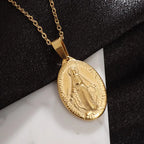 Collar Colgante Virgen María - Nuestra Señora de Guadalupe oro
