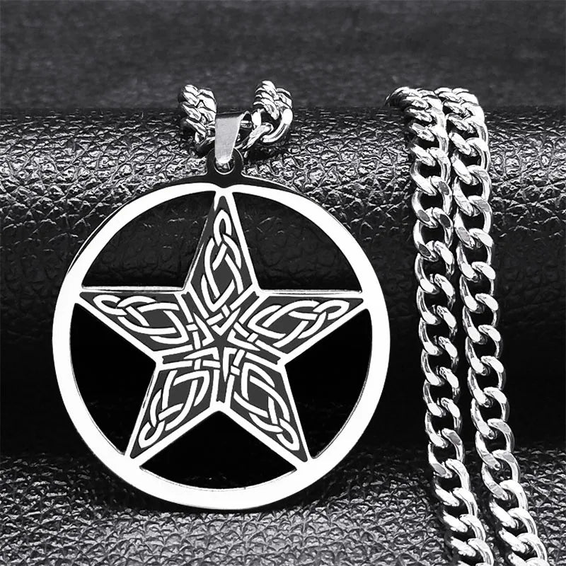Collar Pentagrama Colgante Tetragrama de Salomón