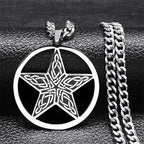 Collar Pentagrama Colgante Tetragrama de Salomón