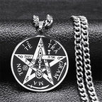 Collar Pentagrama Colgante Tetragrama de Salomón