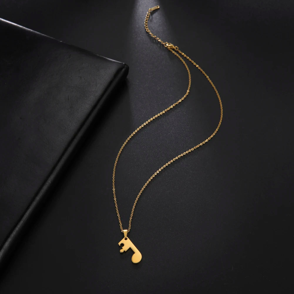 Collares para Parejas Colgante Nota Musical oro