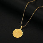 Collar para mujer con colgante Ayatul Kursi árabe oro