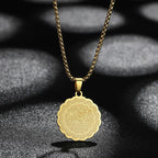 Collar para mujer con colgante Ayatul Kursi árabe oro
