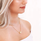 Collar para mujer con colgante de corazón e inicial - letra 