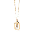 Collar de mujer con colgante hexagonal con inicial a