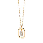 Collar de mujer con colgante hexagonal con inicial g
