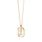 Collar de mujer con colgante hexagonal con inicial z
