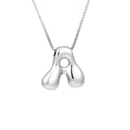 Collar para mujer con colgante de inicial - letra 