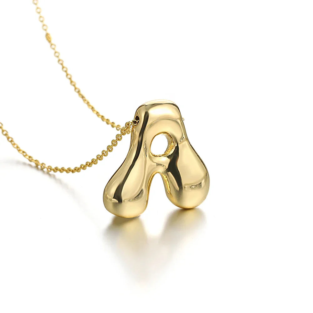 Collar para mujer con colgante de inicial - letra 