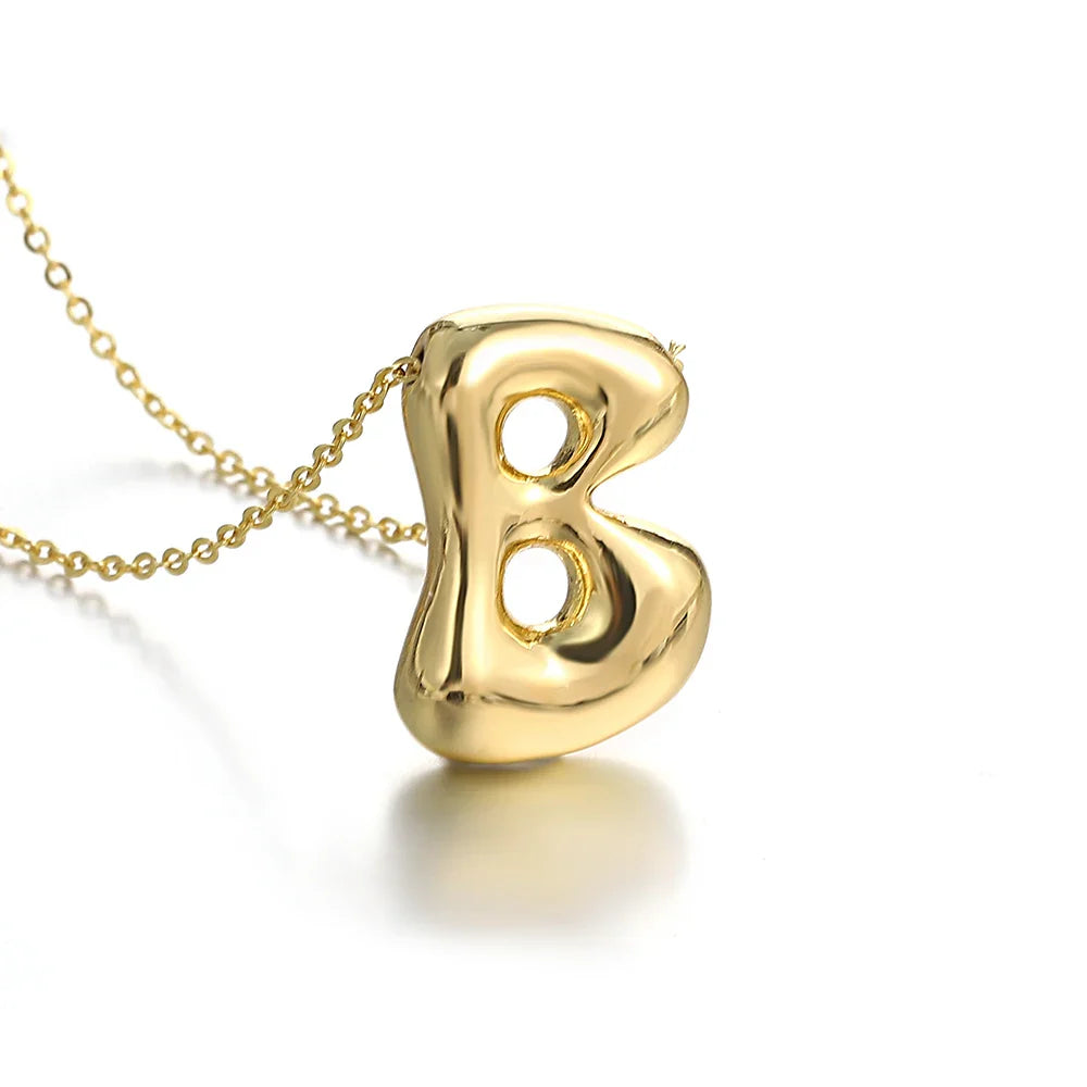 Collar para mujer con colgante de inicial - letra 