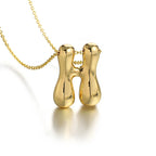 Collar para mujer con colgante de inicial - letra 
