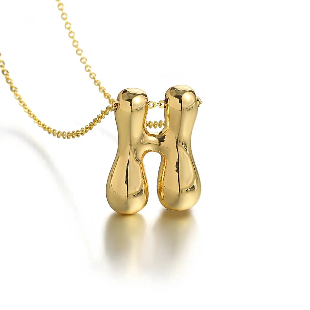 Collar para mujer con colgante de inicial - letra 