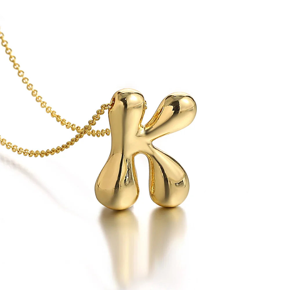 Collar para mujer con colgante de inicial - letra 