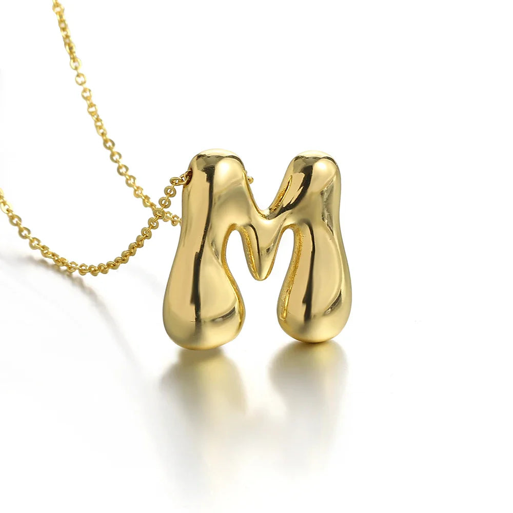 Collar para mujer con colgante de inicial - letra 