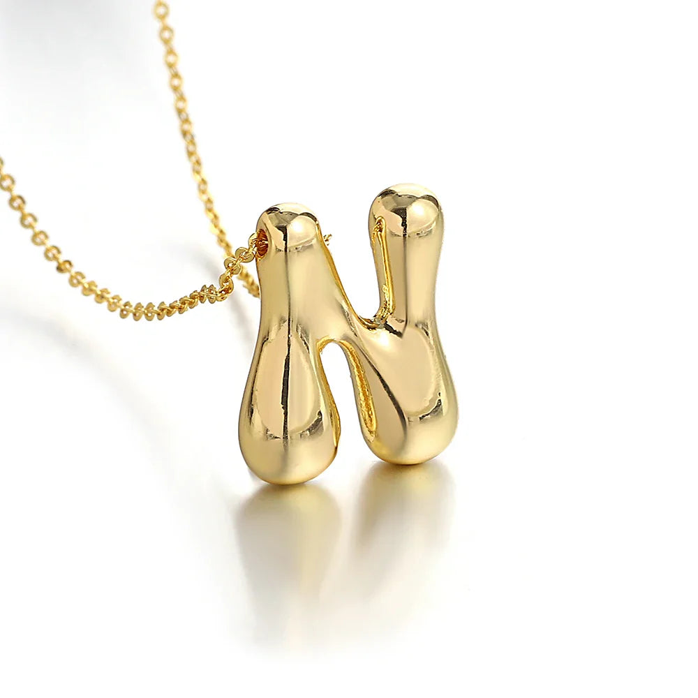 Collar para mujer con colgante de inicial - letra 