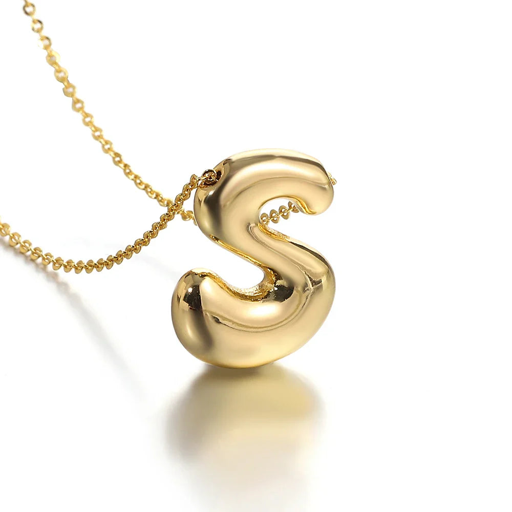 Collar para mujer con colgante de inicial - letra 