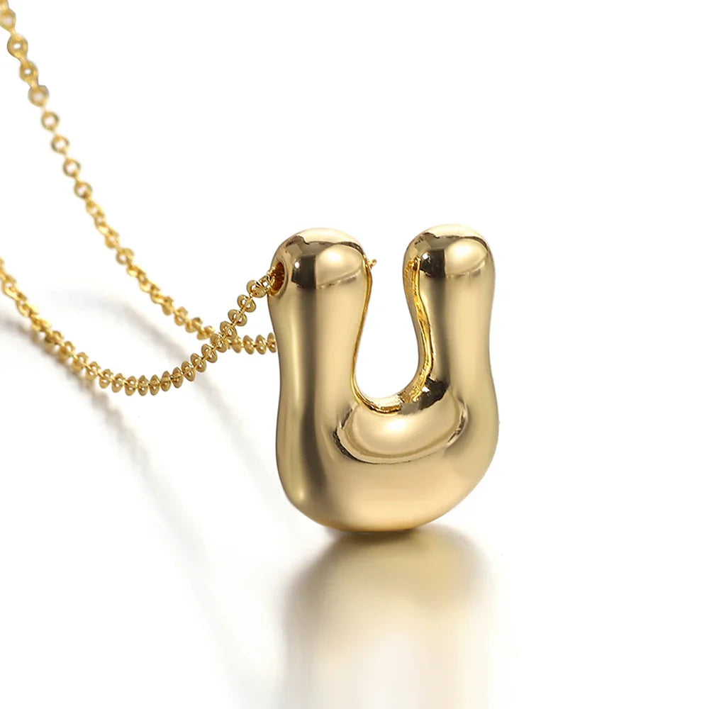 Collar para mujer con colgante de inicial - letra 