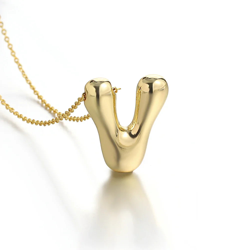 Collar para mujer con colgante de inicial - letra 