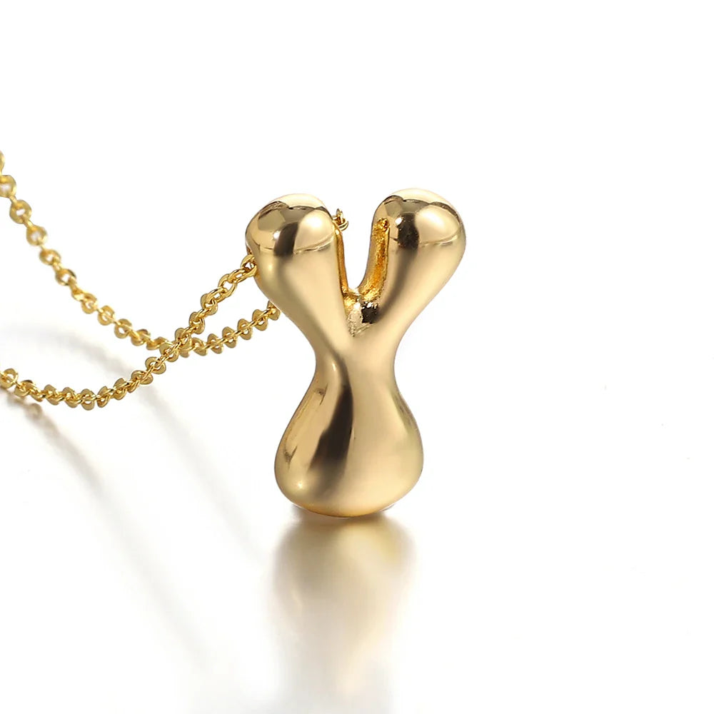 Collar para mujer con colgante de inicial - letra 