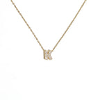 Collar gargantilla para mujer con colgante minimalista inicial k