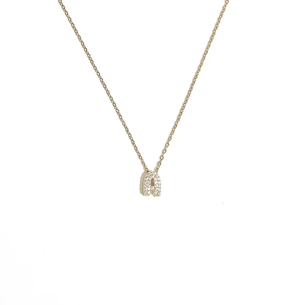 Collar gargantilla para mujer con colgante minimalista inicial a