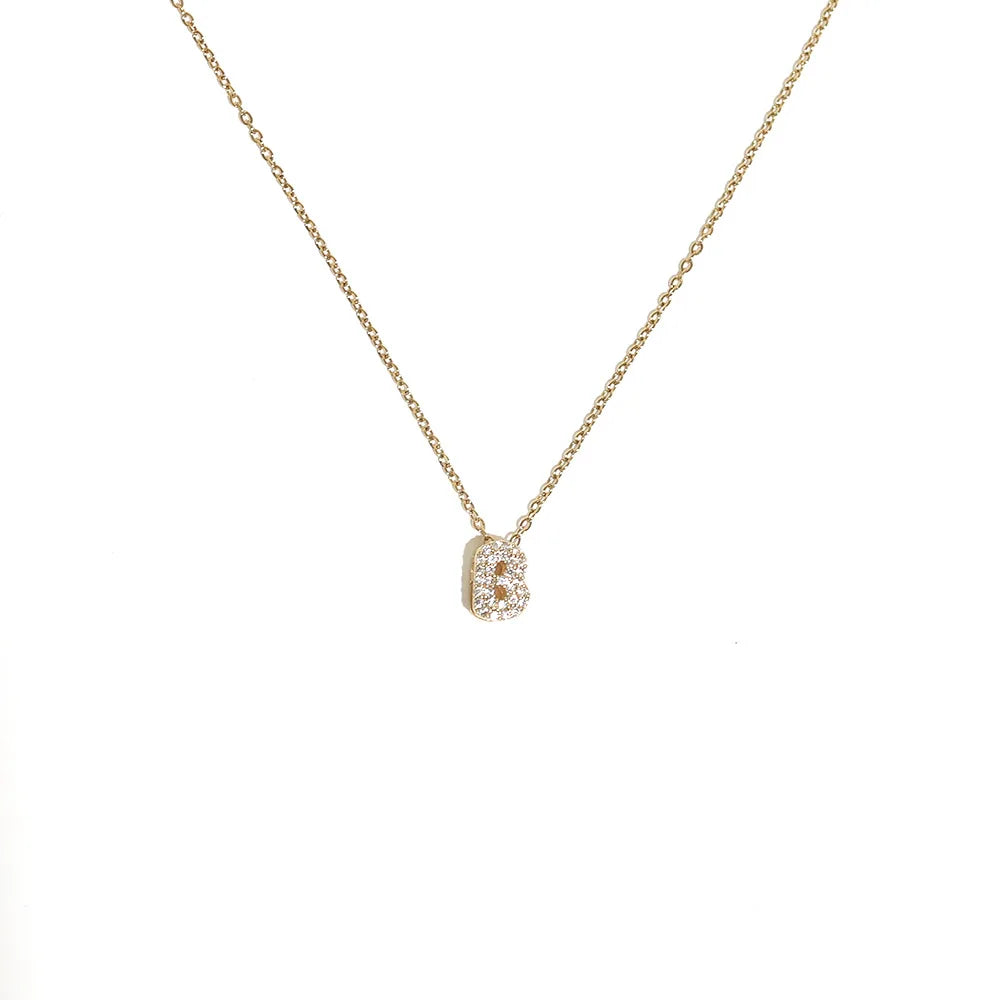 Collar gargantilla para mujer con colgante minimalista inicial b
