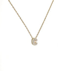 Collar gargantilla para mujer con colgante minimalista inicial c