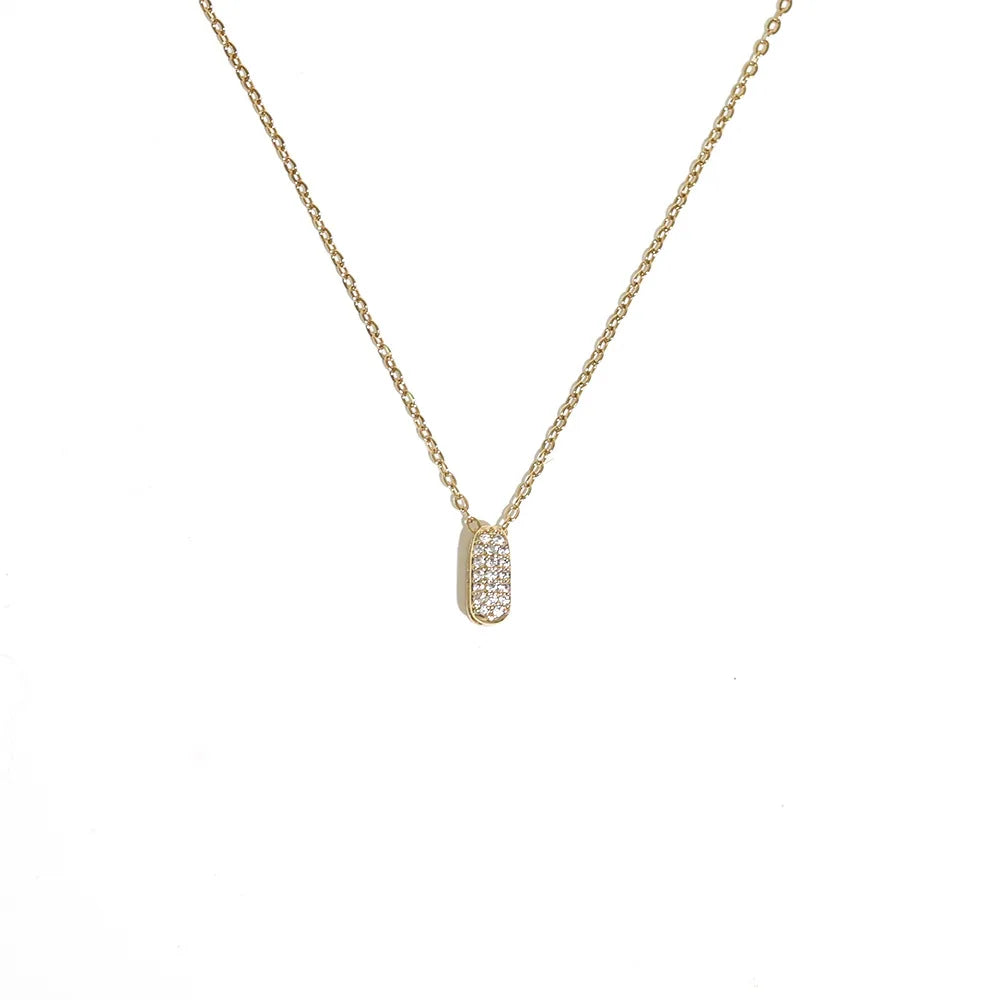 Collar gargantilla para mujer con colgante minimalista inicial i