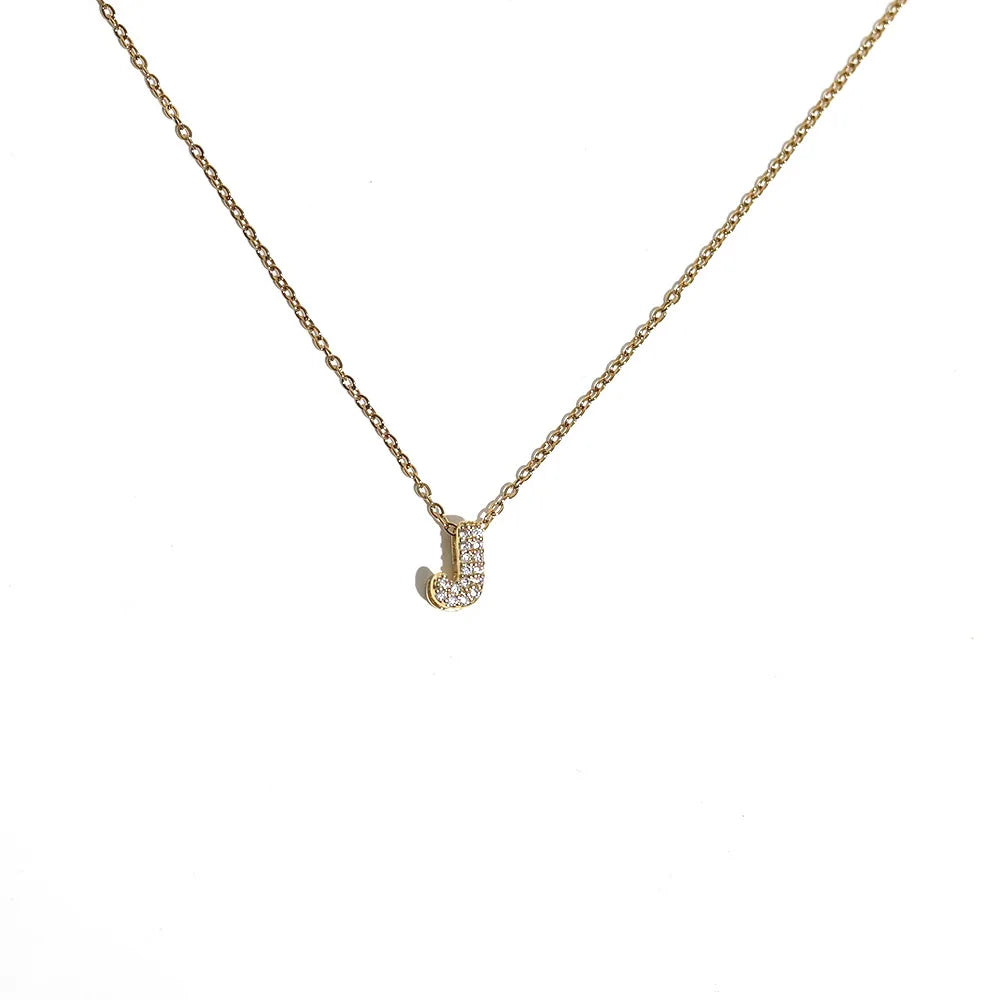 Collar gargantilla para mujer con colgante minimalista inicial j