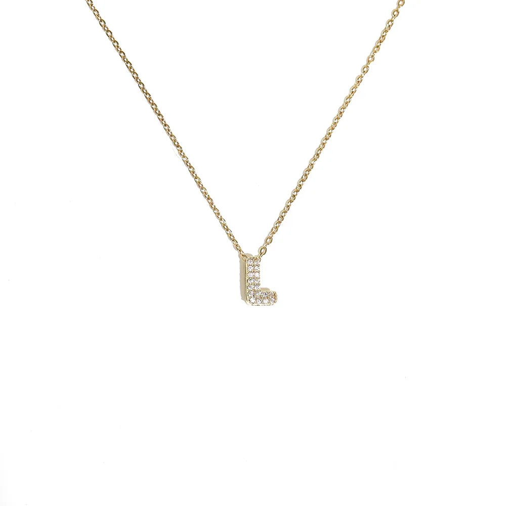 Collar gargantilla para mujer con colgante minimalista inicial l