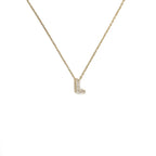 Collar gargantilla para mujer con colgante minimalista inicial l