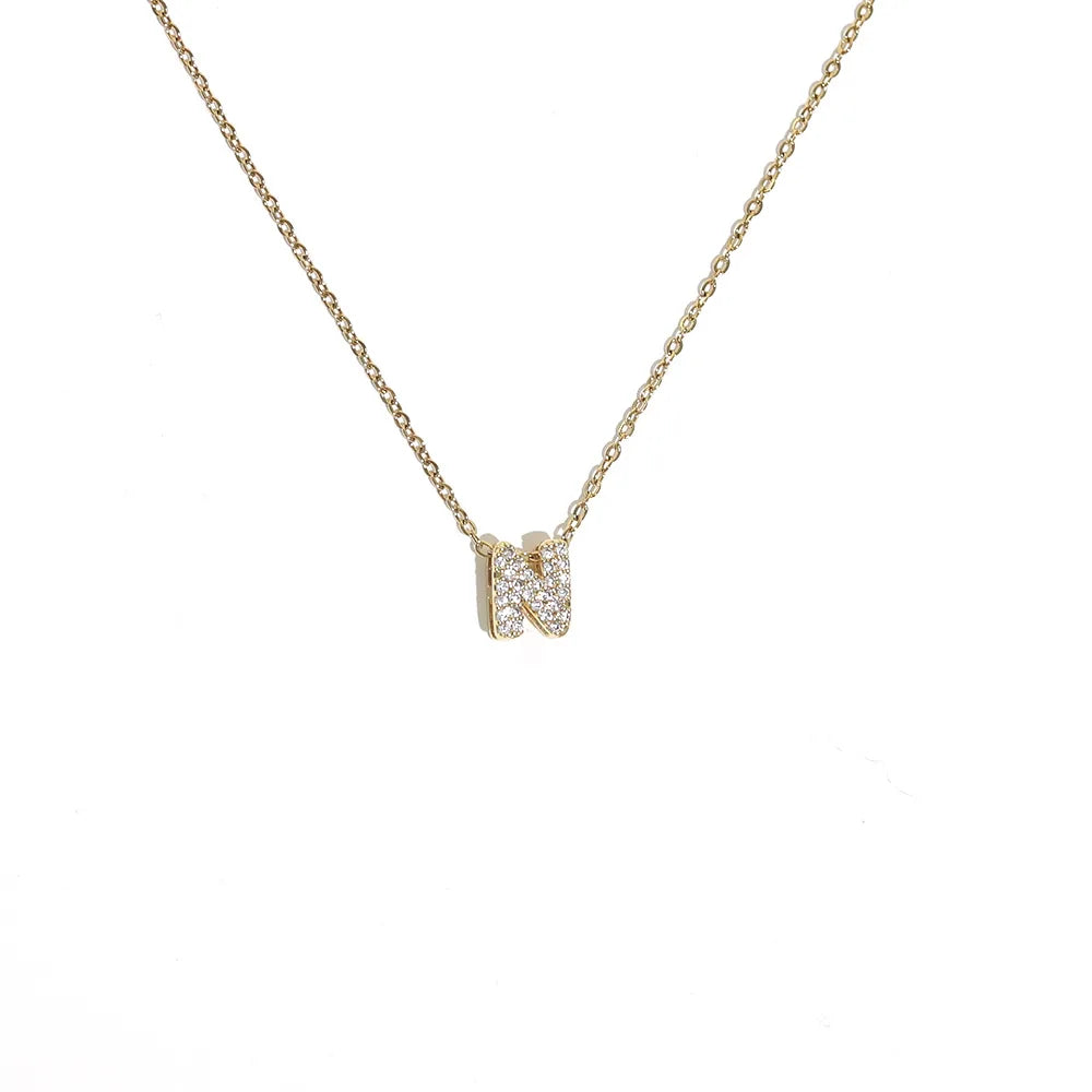 Collar gargantilla para mujer con colgante minimalista inicial n