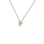 Collar gargantilla para mujer con colgante minimalista inicial p