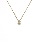 Collar gargantilla para mujer con colgante minimalista inicial s