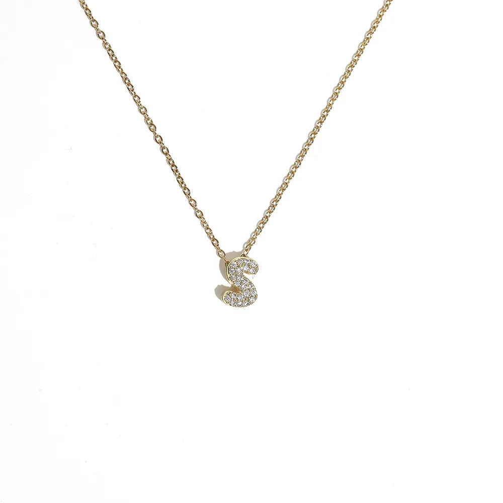 Collar gargantilla para mujer con colgante minimalista inicial s