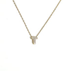 Collar gargantilla para mujer con colgante minimalista inicial t