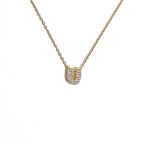Collar gargantilla para mujer con colgante minimalista inicial u