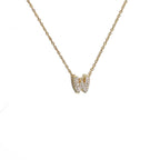 Collar gargantilla para mujer con colgante minimalista inicial w