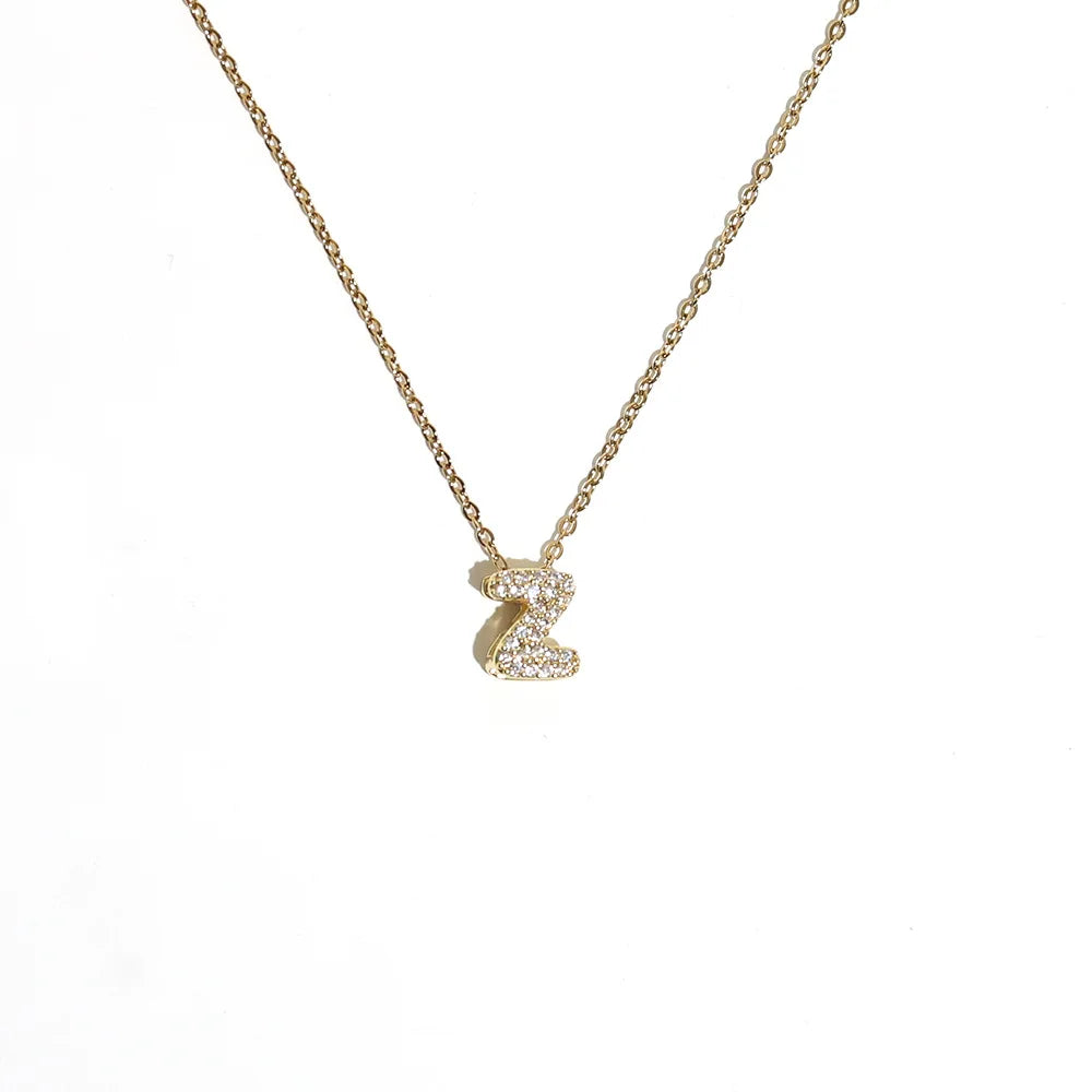 Collar gargantilla para mujer con colgante minimalista inicial z
