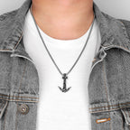 Collar para hombre con ancla