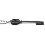 Collar para hombre con colgante de llave negra