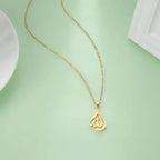 Collar para hombre o mujer con colgante Allah árabe musulmán islam oro