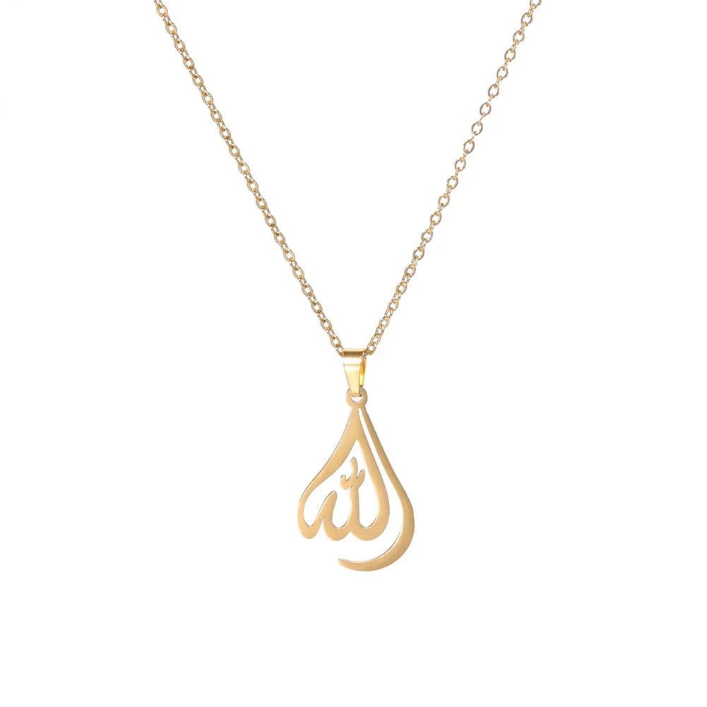 Collar para hombre o mujer con colgante Allah símbolo musulmán 